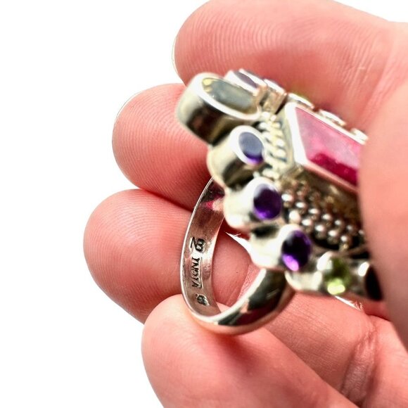 Nicky Butler Womens Ring Ruby Gemstone Sterling Silver Size 10 Limited Edition - Picture 7 of 7